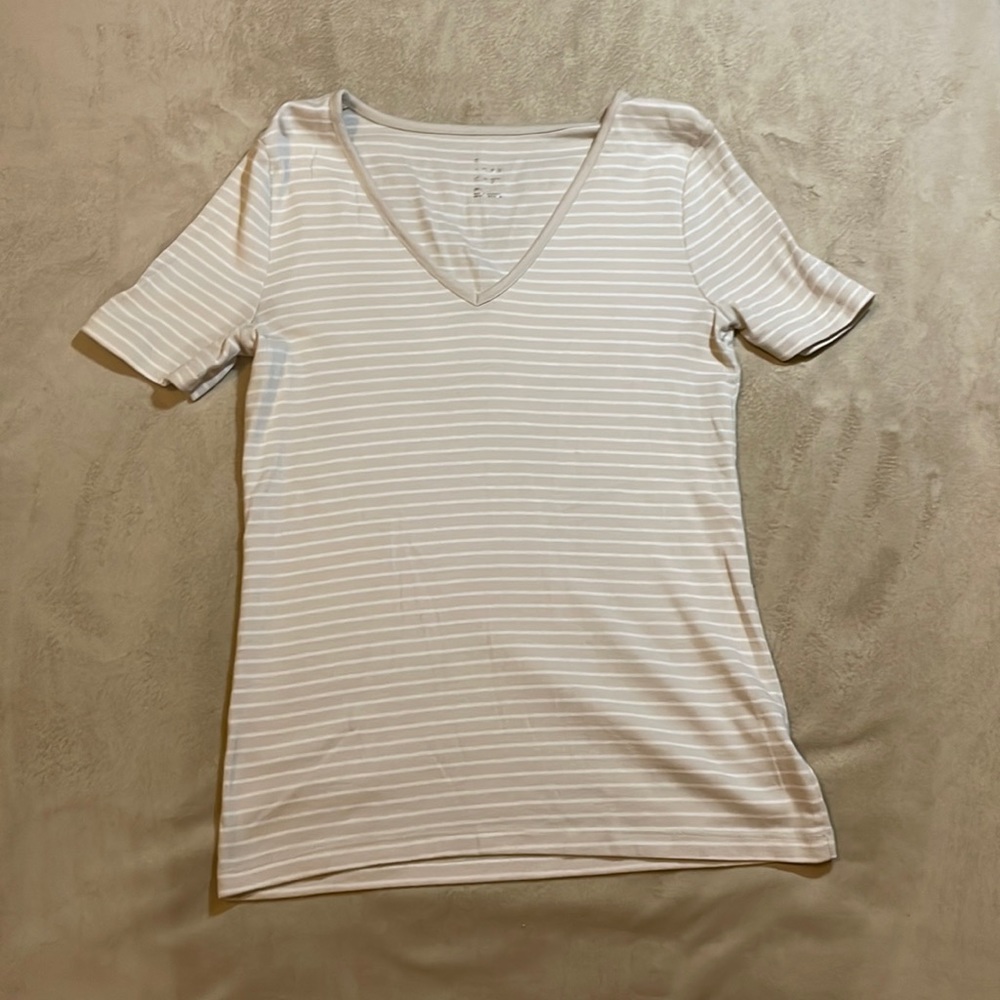 Striped v-neck